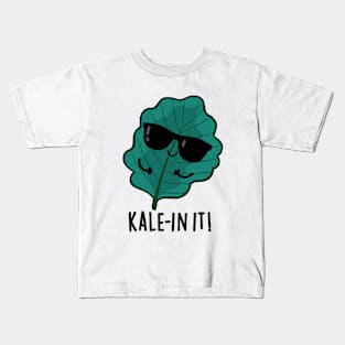 Kale-in It Cute Veggie Kale Pun Kids T-Shirt